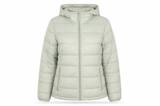 Abercrombie & Fitch Women's Green M Hooded Puffer Jacket