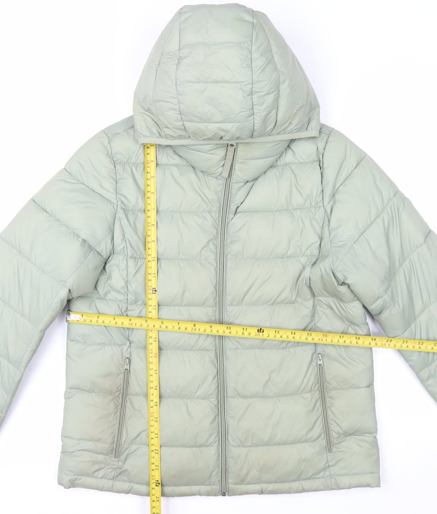 Abercrombie & Fitch Women's Green M Hooded Puffer Jacket