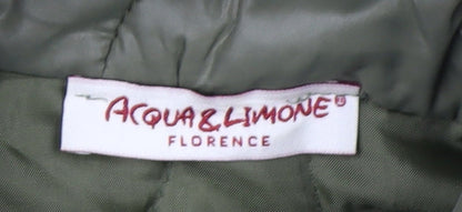 Aqua & Limone Womens Green Quilted Zip Waistcoat M