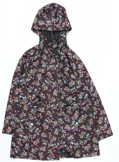 Peacocks Womens Multicoloured Floral Waterproof Rain Coat Size 12