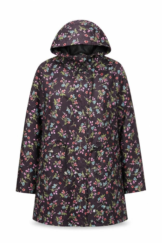 Peacocks Womens Multicoloured Floral Waterproof Rain Coat Size 12