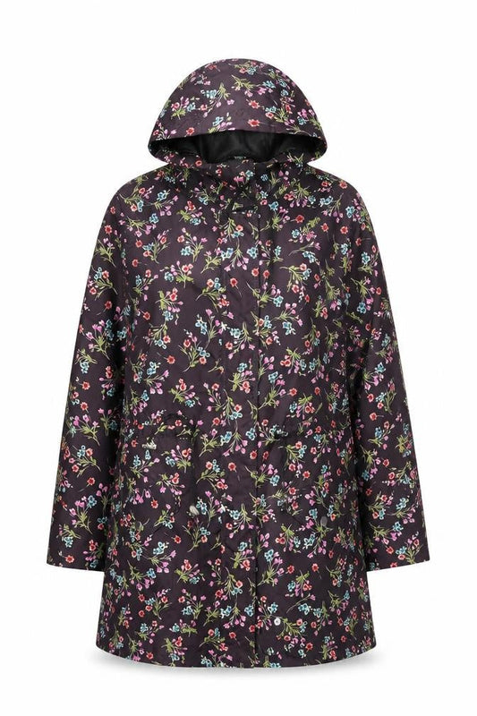 Peacocks Womens Multicoloured Floral Waterproof Rain Coat Size 12