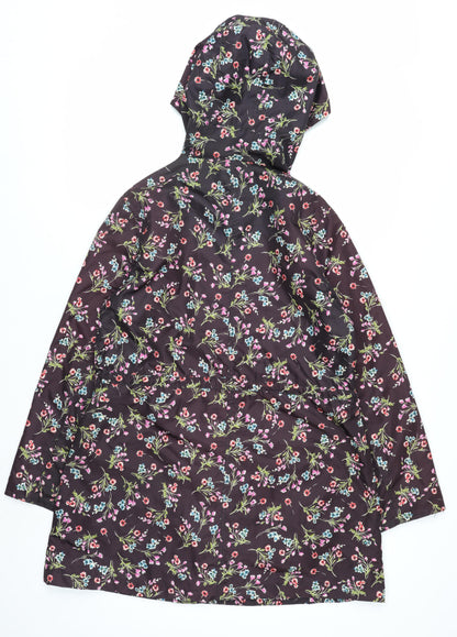 Peacocks Womens Multicoloured Floral Waterproof Rain Coat Size 12