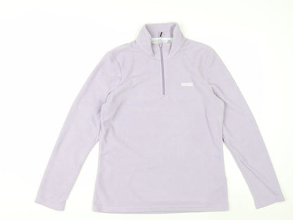 Regatta Great Outdoors Women's Lilac 1/4 Zip Fleece Sweatshirt UK 12