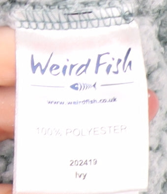 Weird Fish Women's Blue Fleece 1/4 Zip Pullover Sweatshirt Size 18