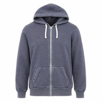 Jack Wills Men's Blue XS Full Zip Hoodie with Logo and Pockets