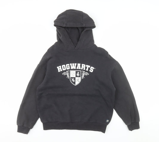 Harry Potter Boys Black Hogwarts Pullover Hoodie 10-11 Years