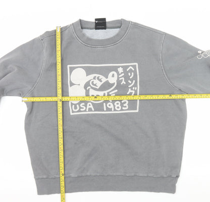 Disney x Keith Haring Men's Grey Mickey Mouse XL Sweatshirt