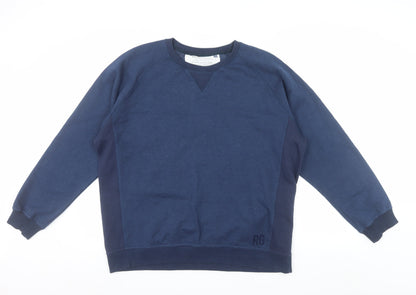 Racing Green Men's Blue XL Pullover Sweatshirt Cotton Blend