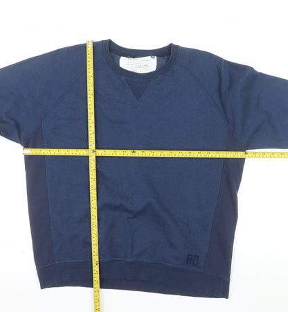 Racing Green Men's Blue XL Pullover Sweatshirt Cotton Blend