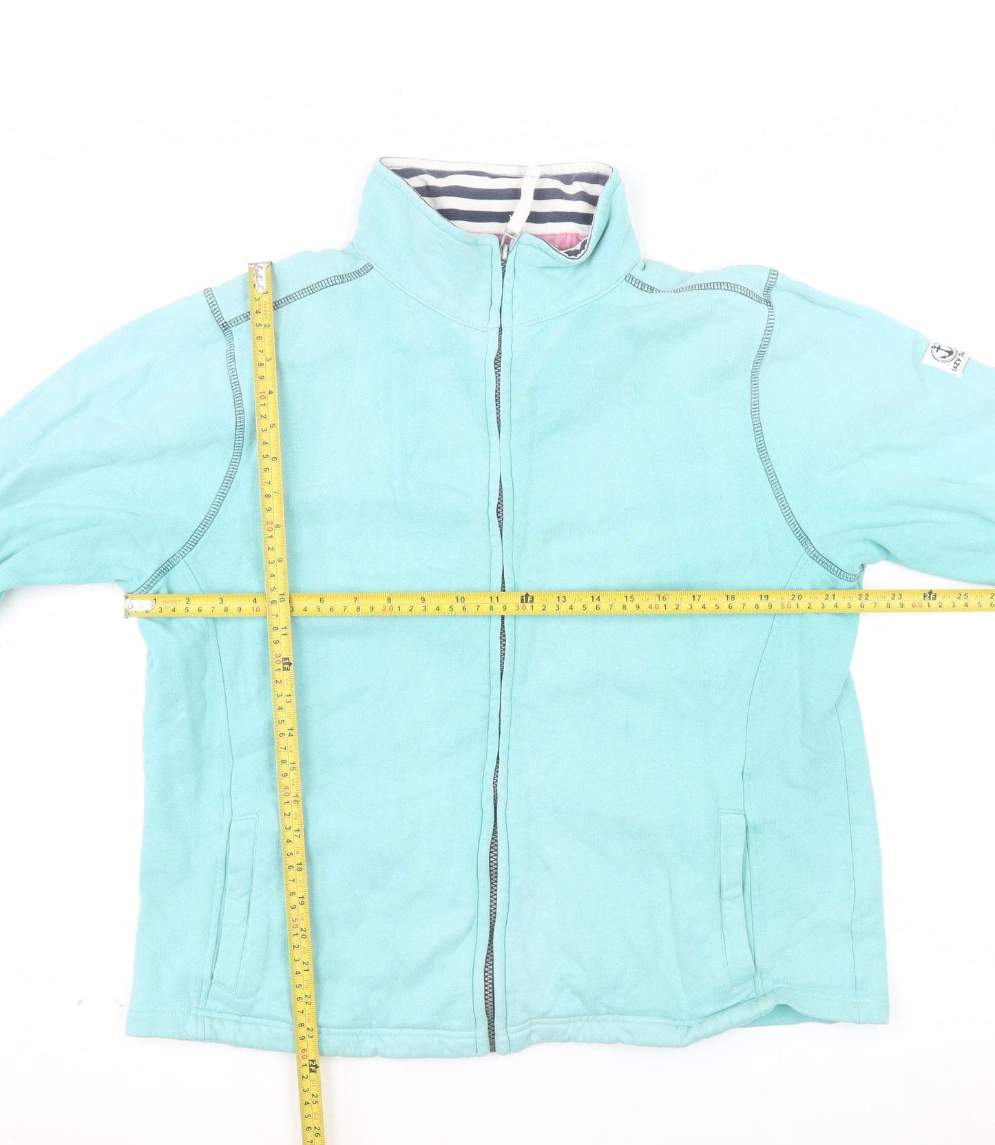 Lazy Jacks Women’s Aqua Blue Full Zip Sweatshirt XL Cotton
