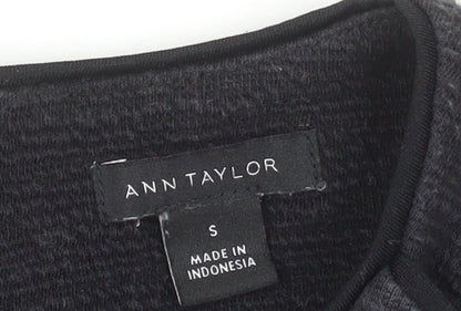 Ann Taylor Women’s Black Knee Length Shift Dress Size S Long Sleeve