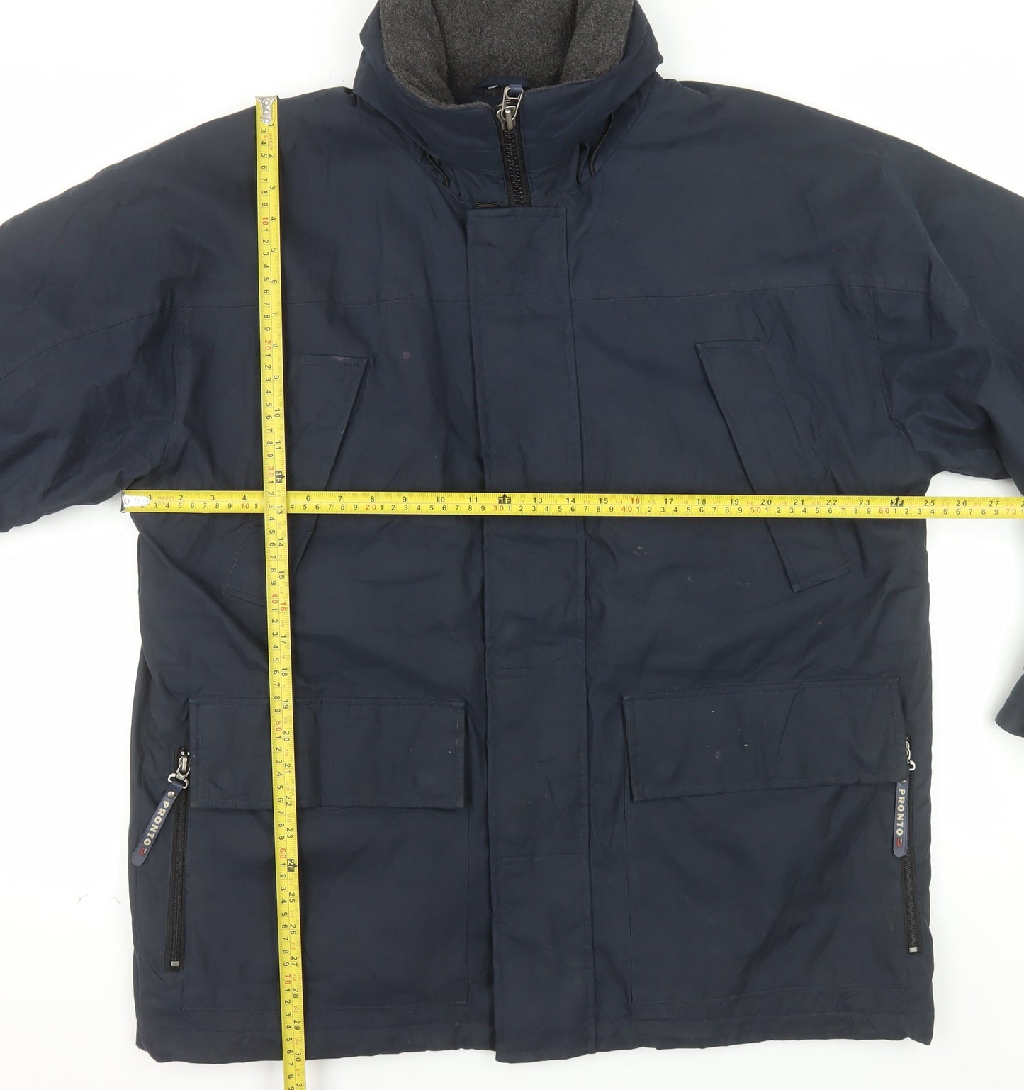 Pronto Men's Blue M Parka Jacket Polyester Lined Winter Coat