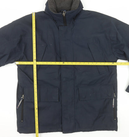 Pronto Men's Blue M Parka Jacket Polyester Lined Winter Coat