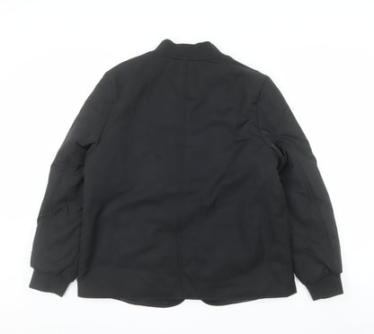 Marks and Spencer Women's Black Size 12 Bomber Jacket Shower Resistant