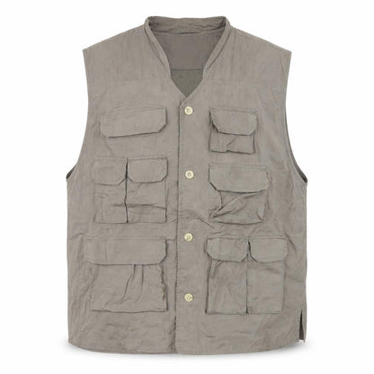 Sportif Men’s Brown Cotton Fishing Waistcoat L with Multiple Pockets
