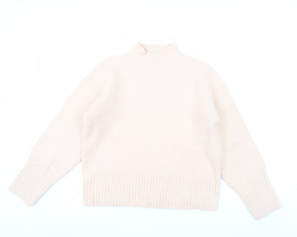 Marks and Spencer Women’s Ivory Mock Neck Knit Jumper Size M