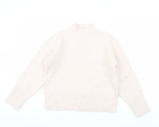 Marks and Spencer Women’s Ivory Mock Neck Knit Jumper Size M