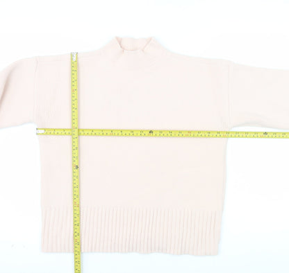Marks and Spencer Women’s Ivory Mock Neck Knit Jumper Size M
