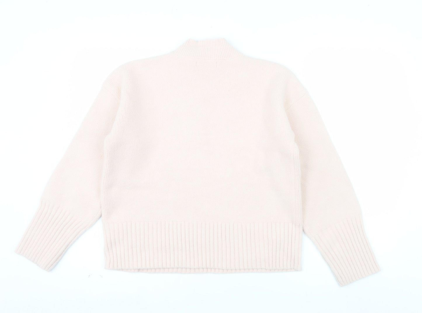 Marks and Spencer Women’s Ivory Mock Neck Knit Jumper Size M