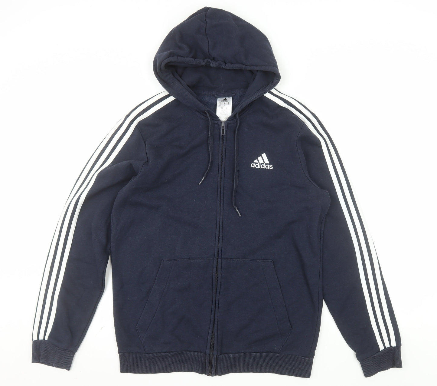 Adidas Men's Blue Full Zip Hoodie M Classic Sports Style