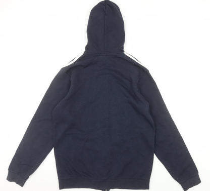 Adidas Men's Blue Full Zip Hoodie M Classic Sports Style