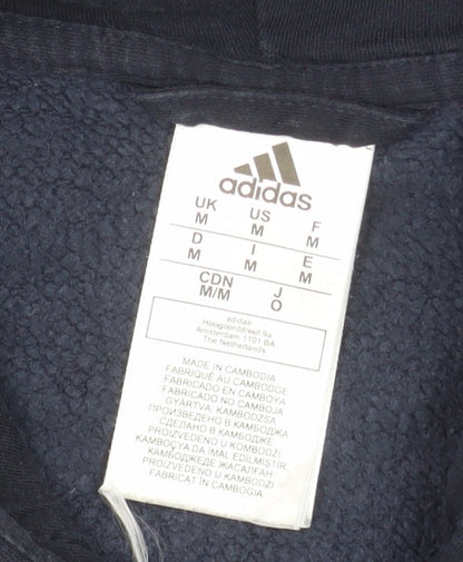 Adidas Men's Blue Full Zip Hoodie M Classic Sports Style