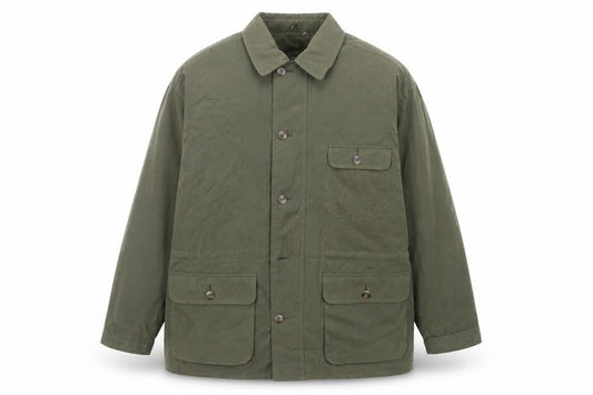 Trader Bay Men's Green L Military Style Lined Jacket Workwear Outdoor