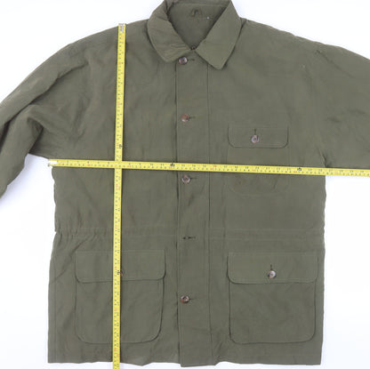 Trader Bay Men's Green L Military Style Lined Jacket Workwear Outdoor
