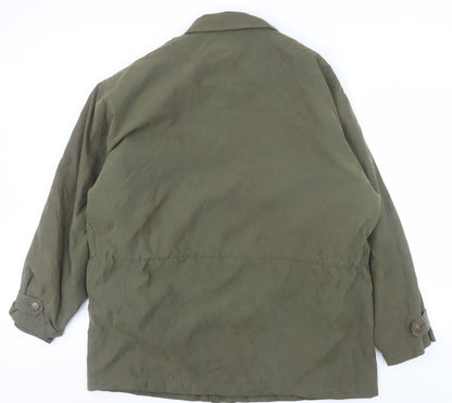 Trader Bay Men's Green L Military Style Lined Jacket Workwear Outdoor