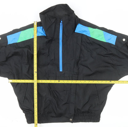 Kaotic by Andy Johns Men's Black M 90s Windbreaker Nylon Jacket