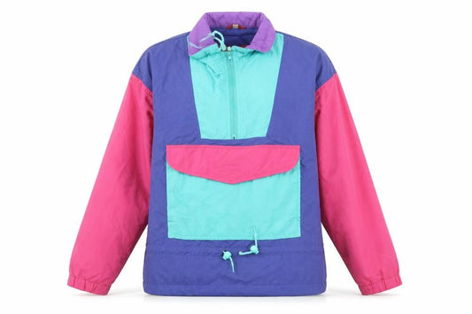 American Eagle Outfitters Women’s Multicoloured Nylon 90s Anorak Jacket Size S