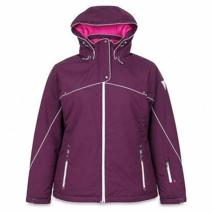 Wedze Women's Purple XL Ski Jacket Waterproof Hooded Winter Coat