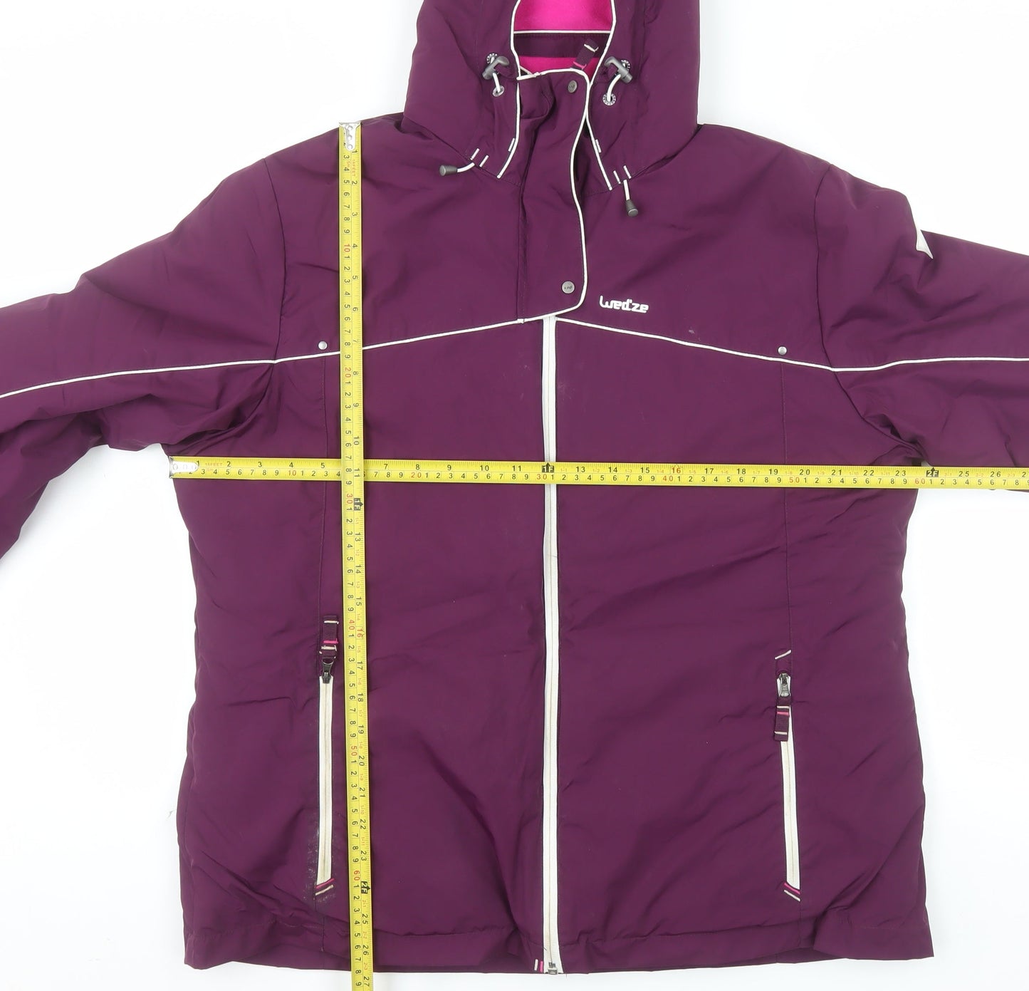 Wedze Women's Purple XL Ski Jacket Waterproof Hooded Winter Coat