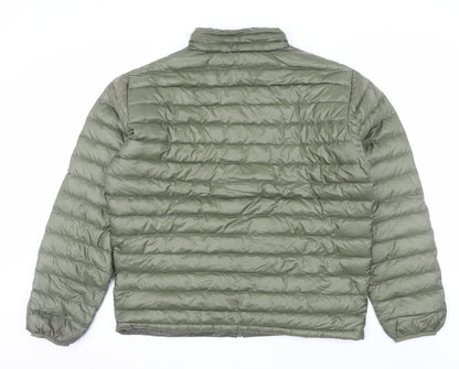 Kirkland Signature Men's Green Nylon Down Puffer Jacket L