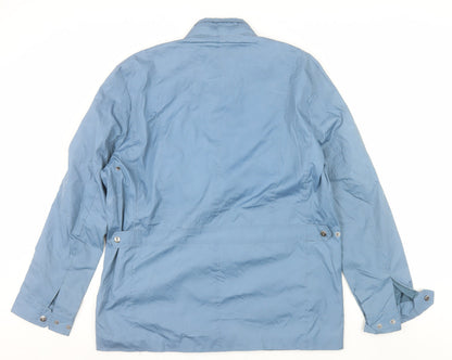 Alvaro Moreno Men's Blue Military Style Jacket Size L Polyester