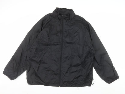 Healthy Attitude Men's Black XL Windbreaker Nylon Jacket