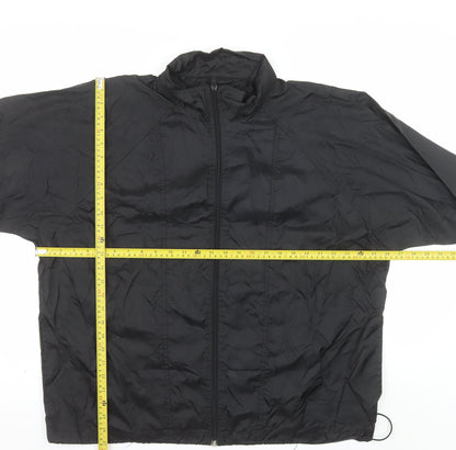Healthy Attitude Men's Black XL Windbreaker Nylon Jacket