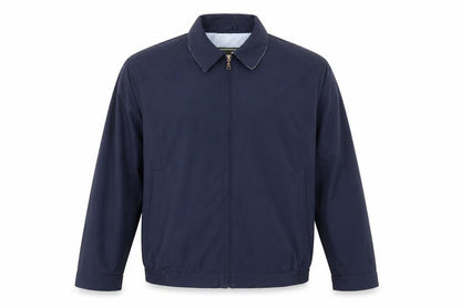 Eddie Bauer Men's Blue L Lightweight Cotton Nylon Zip Jacket
