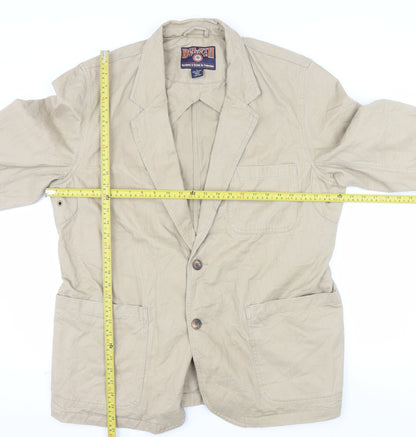 Duluth Trading Co Men's Beige Cotton Work Blazer Jacket L