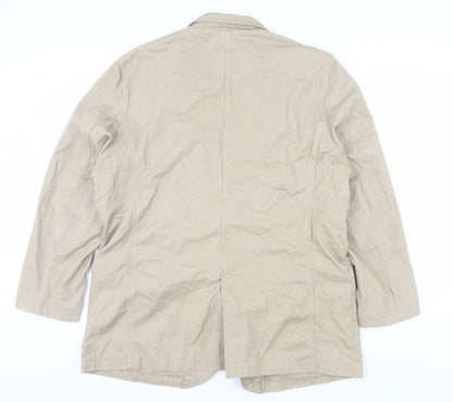 Duluth Trading Co Men's Beige Cotton Work Blazer Jacket L
