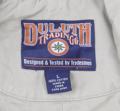 Duluth Trading Co Men's Beige Cotton Work Blazer Jacket L