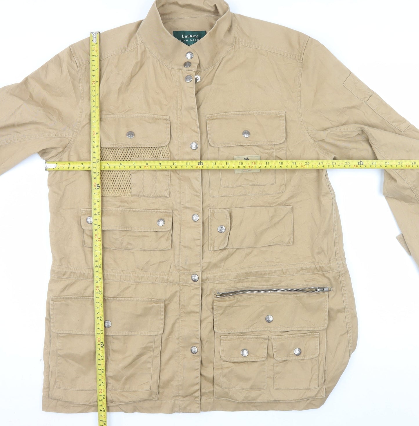 Ralph Lauren Men's Beige Cotton Military Field Jacket M Regular