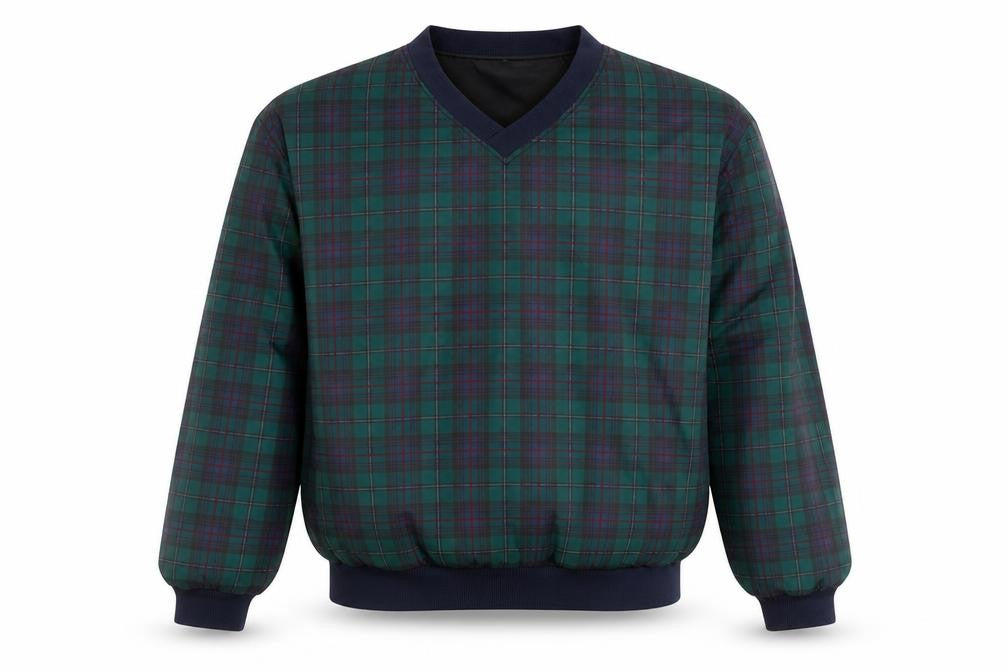 Forrester’s Men’s Green Check Pullover Quilted Sweatshirt L Outdoor