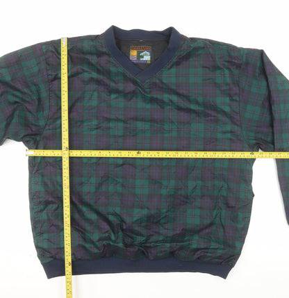 Forrester’s Men’s Green Check Pullover Quilted Sweatshirt L Outdoor