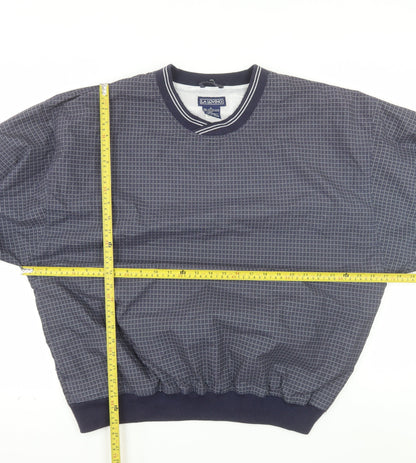 LA Loving Men's Blue XL Check Pullover Sweatshirt