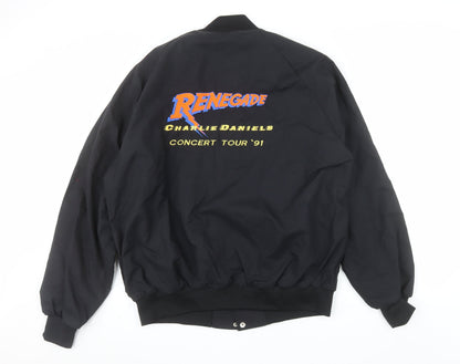 Taylor Jackets Men’s Black XL Varsity Bomber Music Tour Jacket