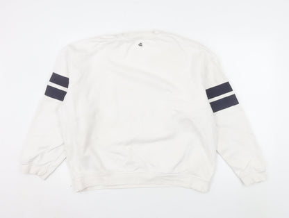 4th & Reckless Unisex White Sports Club Cotton Sweatshirt M