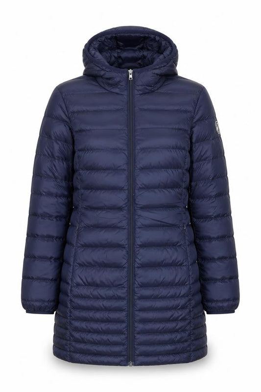 Harvey & Jones Women's Blue Size 12 Hooded Puffer Jacket