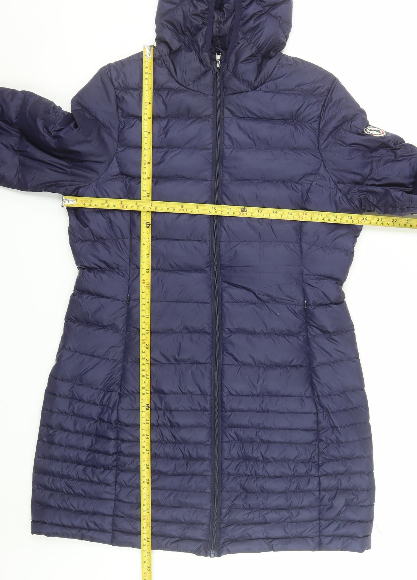 Harvey & Jones Women's Blue Size 12 Hooded Puffer Jacket